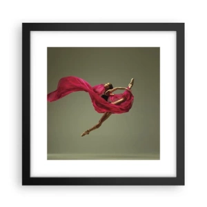 Plakat i sort ramme - Dansende flamme - 30x30 cm