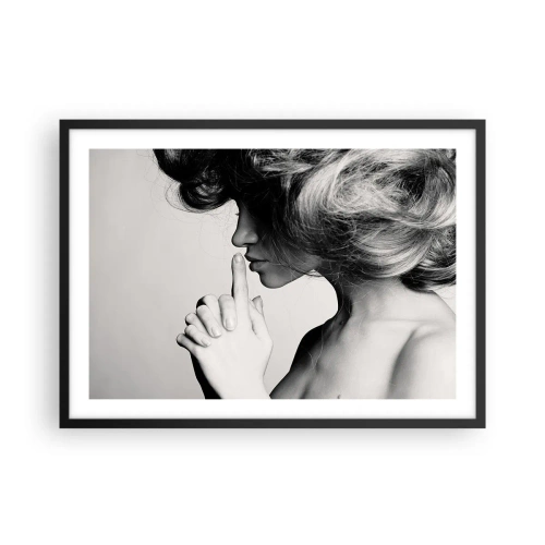 Plakat i sort ramme - Lyt til sig selv - 70x50 cm