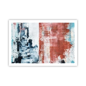Plakat - Abstrakt halvt og halvt - 91x61 cm