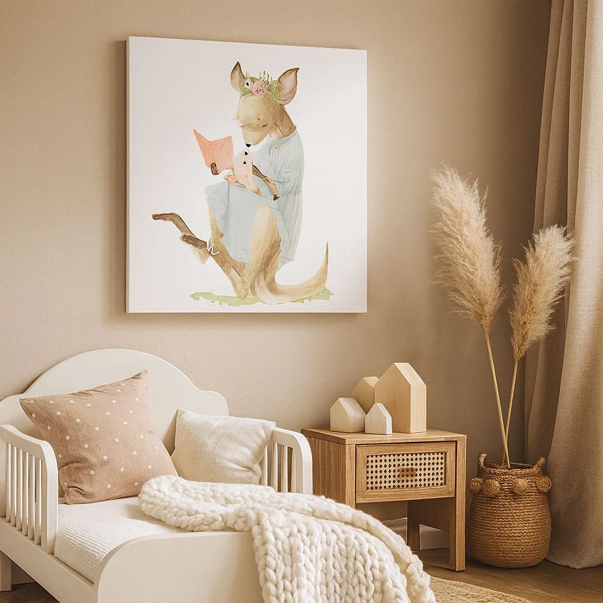 Lærredstryk - Billede på lærred - Læs for mig, mor - 30x30 cm