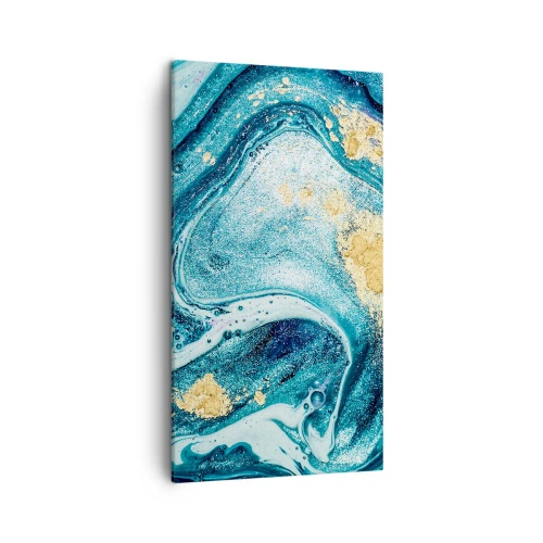 Lærredstryk - Billede på lærred - Blå boblebad - 45x80 cm