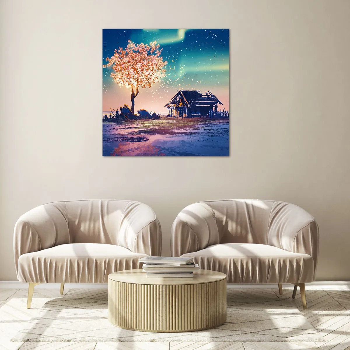 Billede på glas - Naturen går ikke over - 70x70 cm