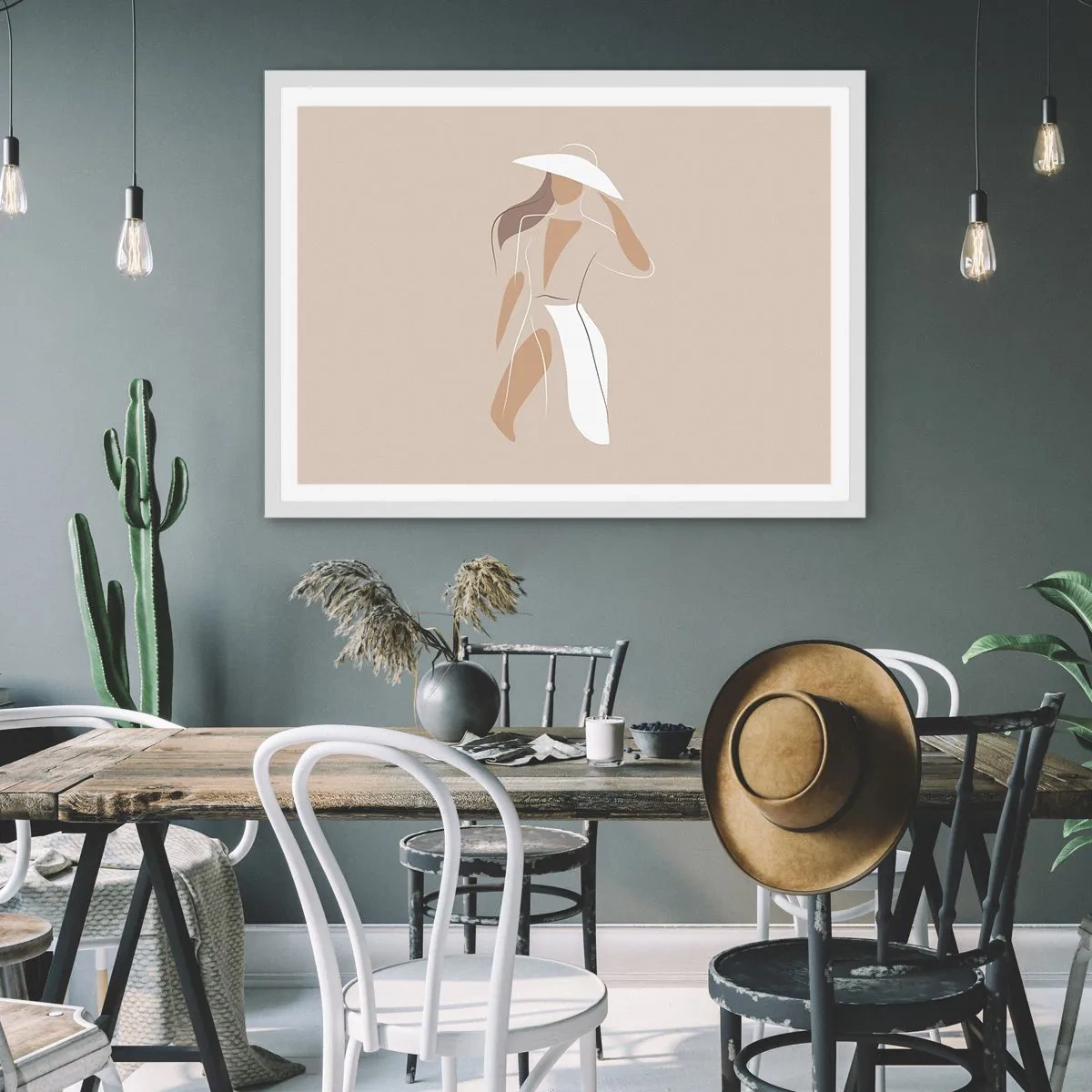 Plakat i hvid ramme - Mode er sjovt - 50x40 cm