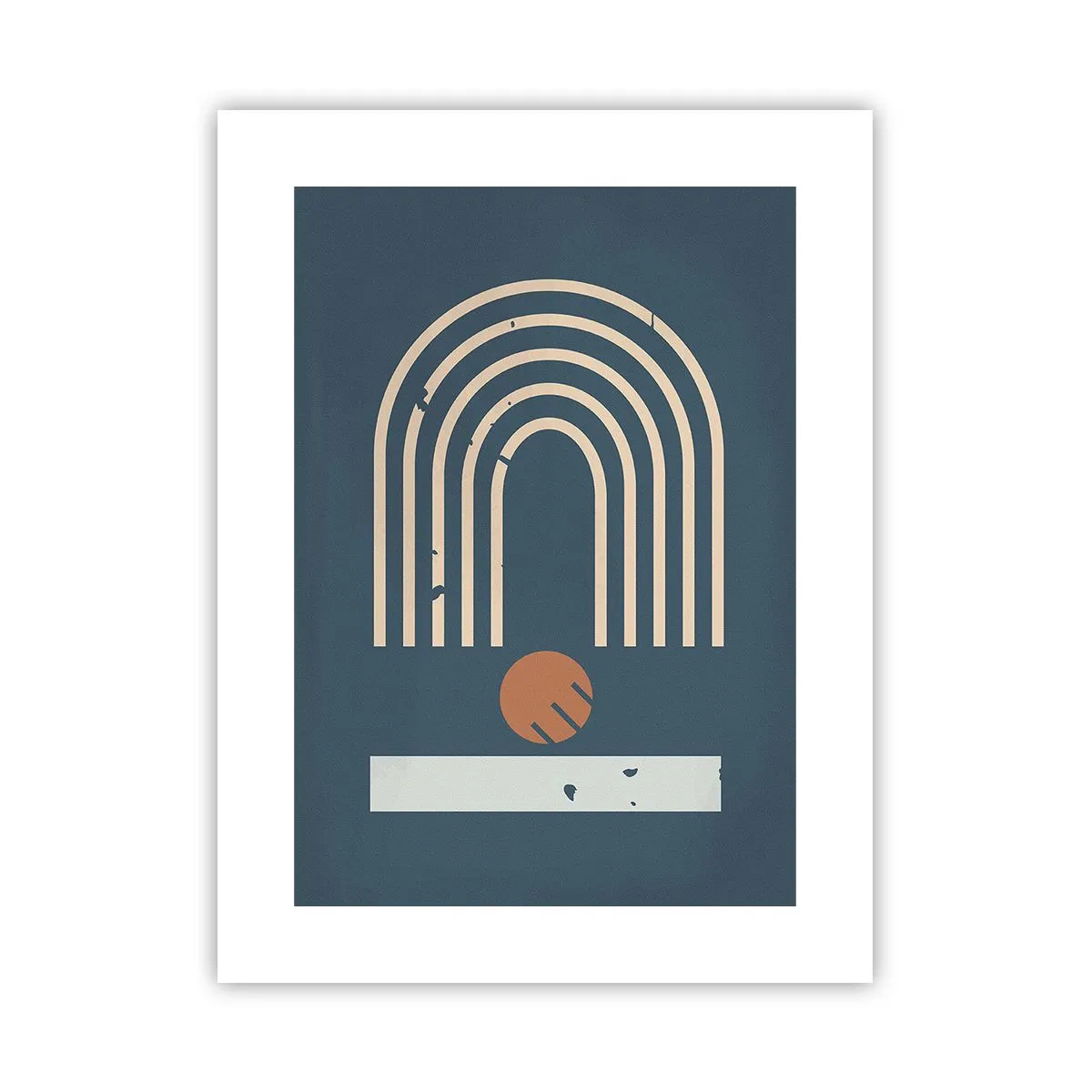 Plakat - Geometri på granatæble - 30x40 cm