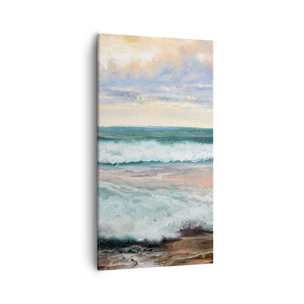 Lærredstryk - Billede på lærred - Her vil du glatte din sjæl - 55x100 cm