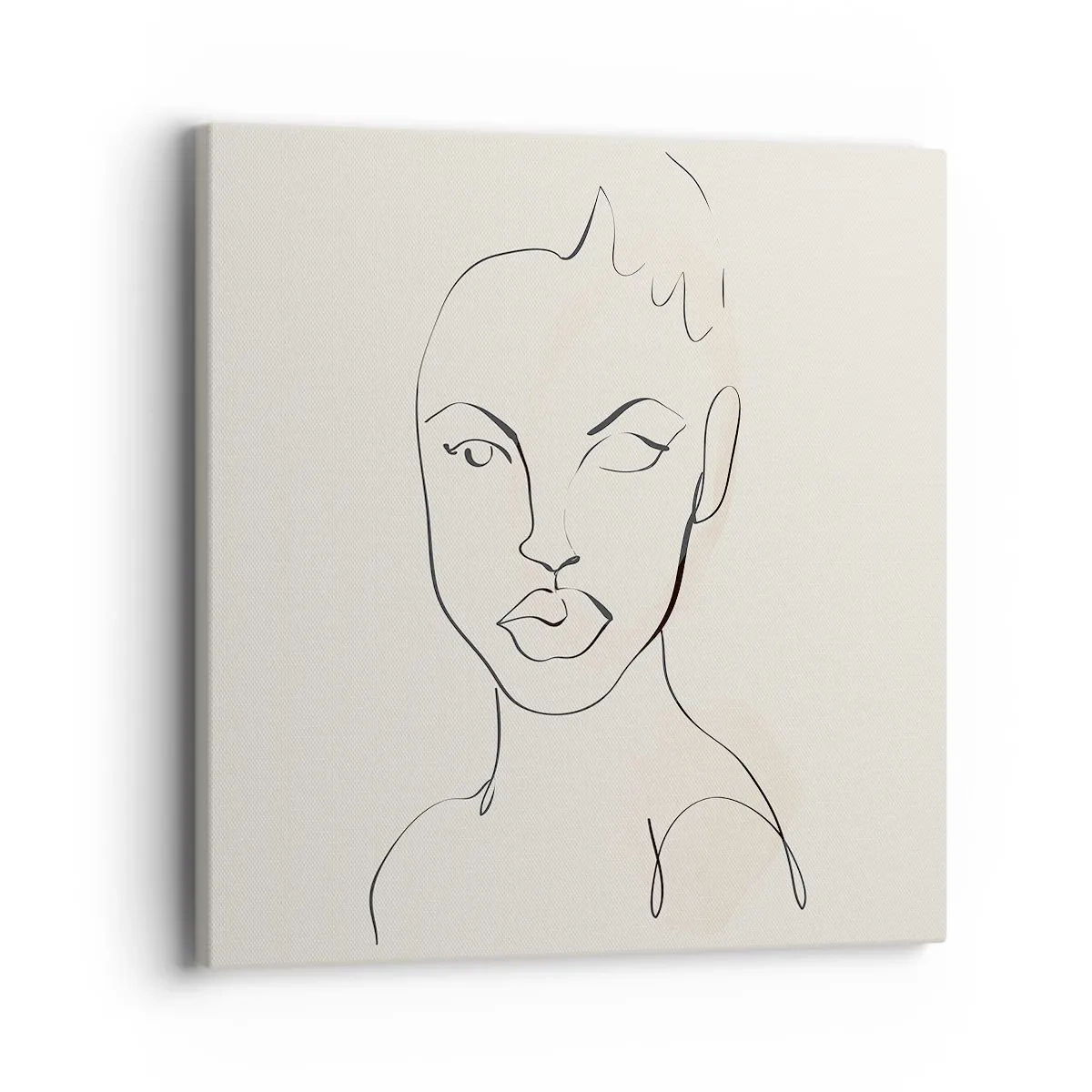 Lærredstryk - Billede på lærred - Omrids af sensualitet - 40x40 cm