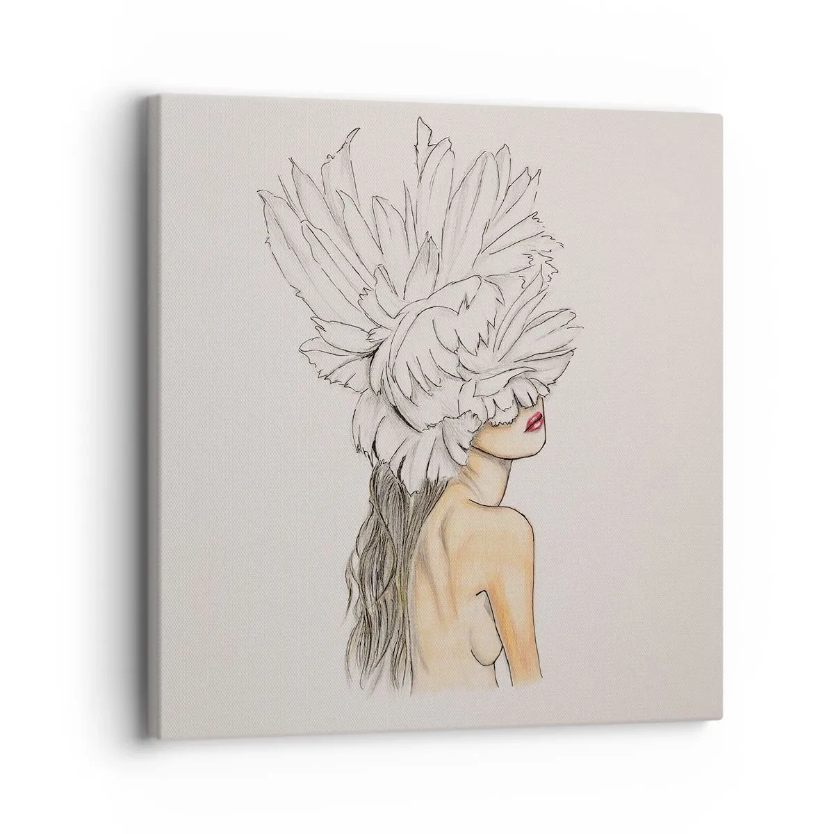 Lærredstryk - Billede på lærred - Skønhed kronet - 30x30 cm