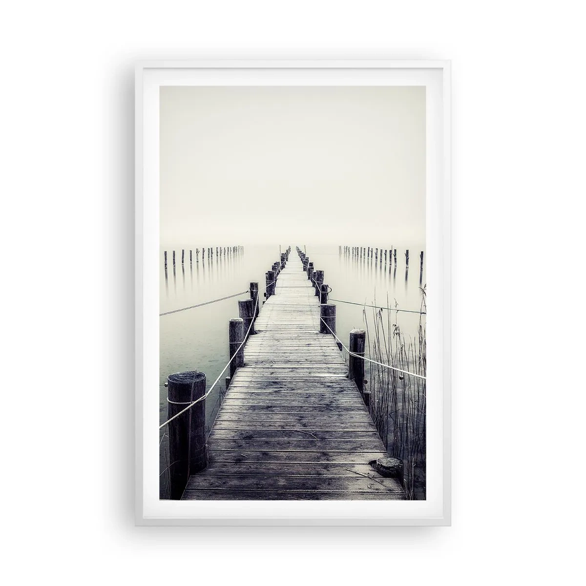 Plakat i hvid ramme - Fordyb dig i fred - 61x91 cm