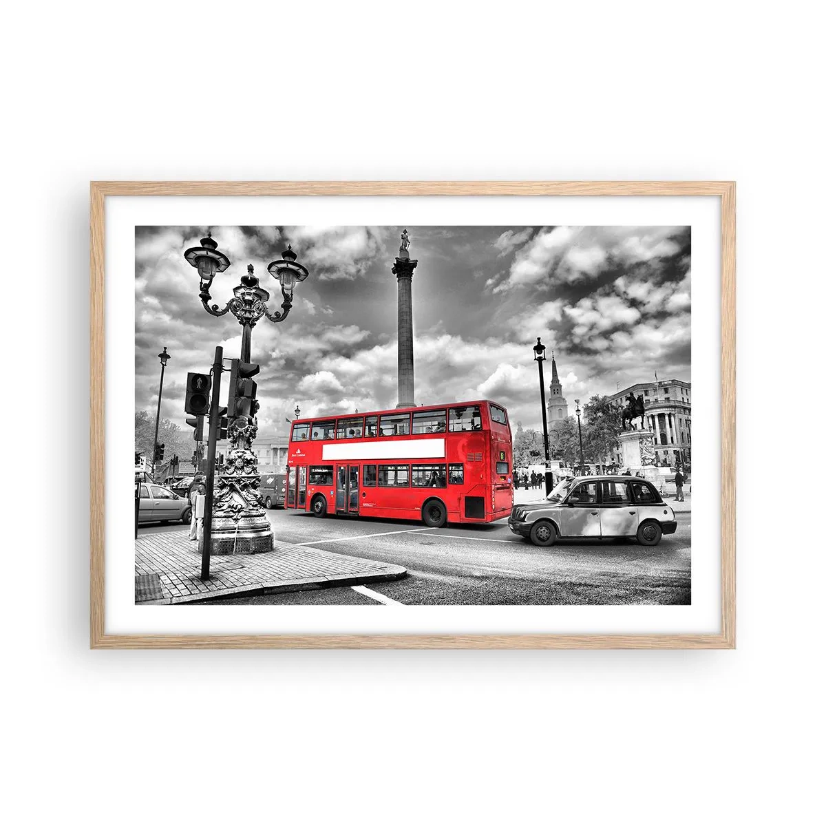 Plakat i ramme af lyst egetræ - Byens sande livsnerve - 70x50 cm