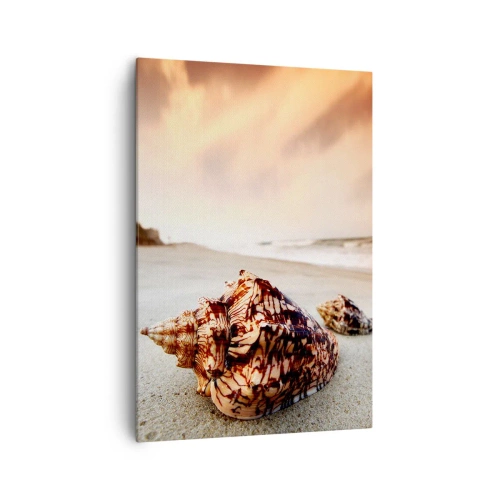 Lærredstryk - Billede på lærred - Bølgebevægelser - 70x100 cm