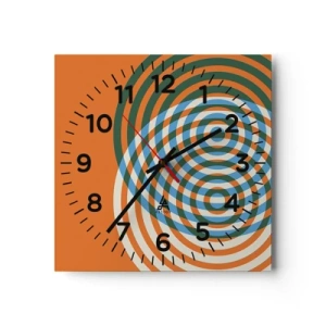 Vægur, Uret - Abstrakt cirkulær variation - 40x40 cm