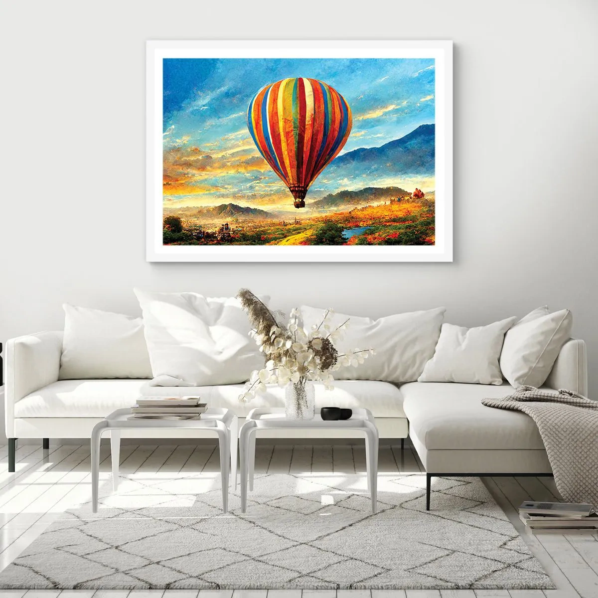 Plakat i hvid ramme - I stilhed kan du se mere - 100x70 cm