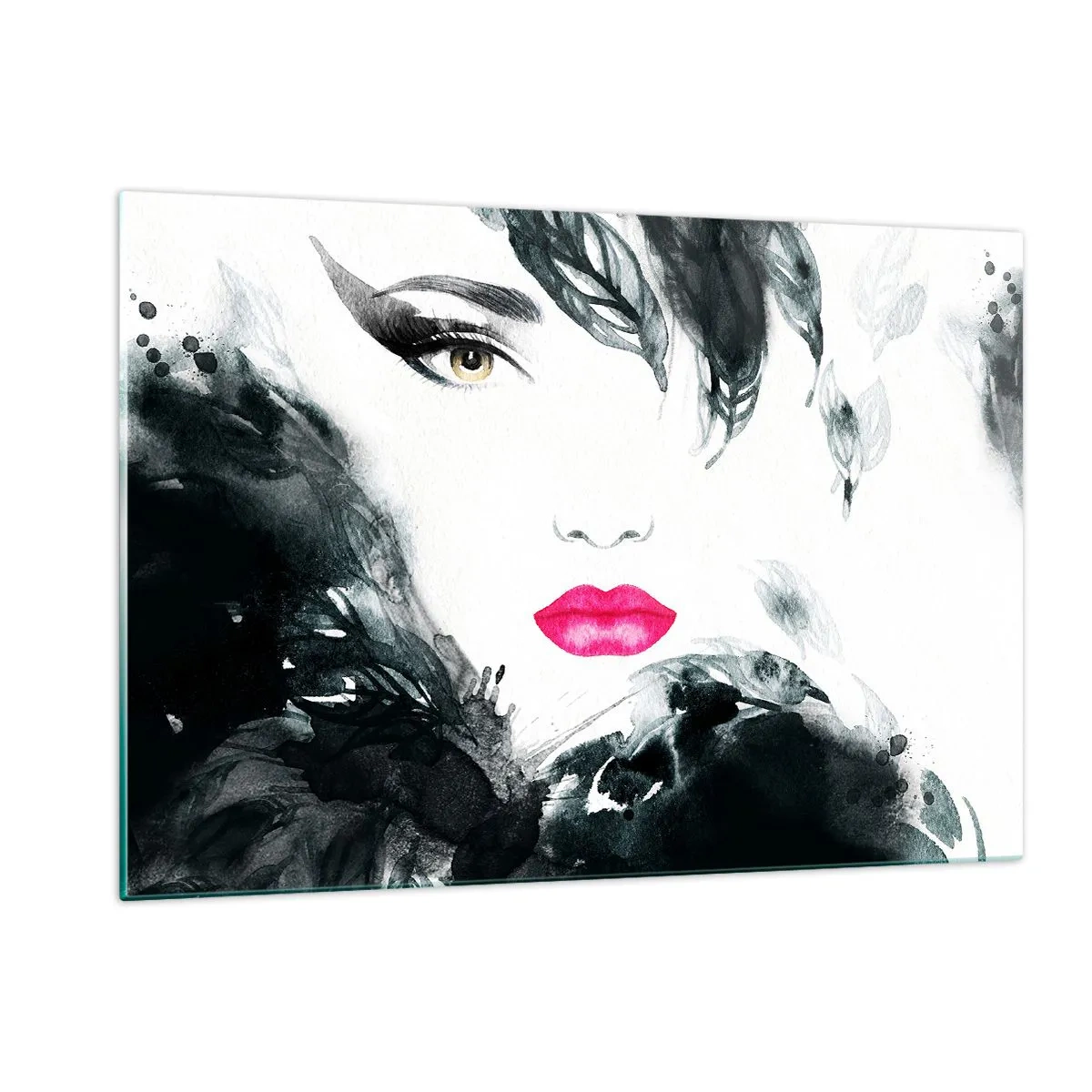 Billede på glas - OBS! Femme fatale - 120x80 cm