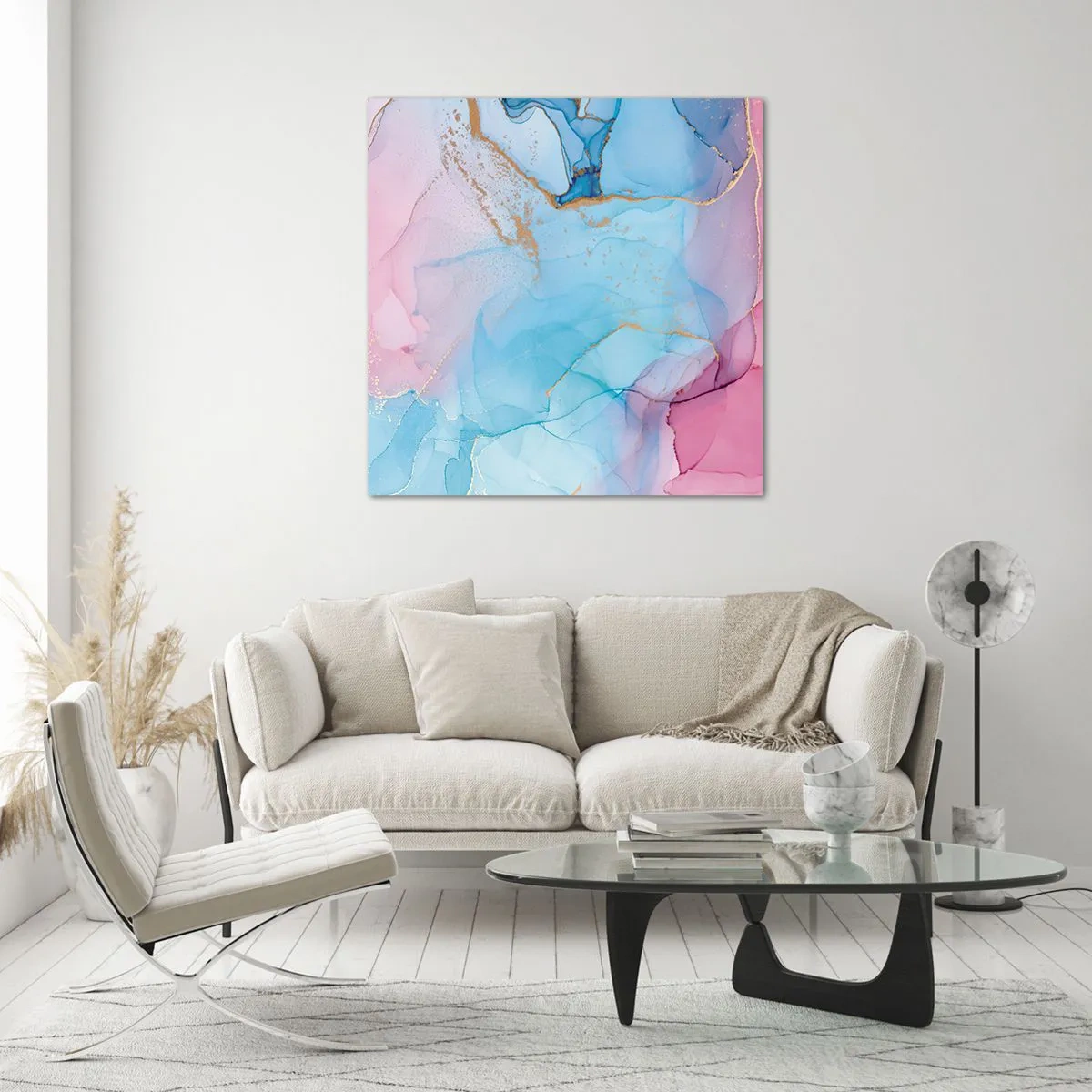 Billede på glas - Møde og gennemtrængning - 30x30 cm