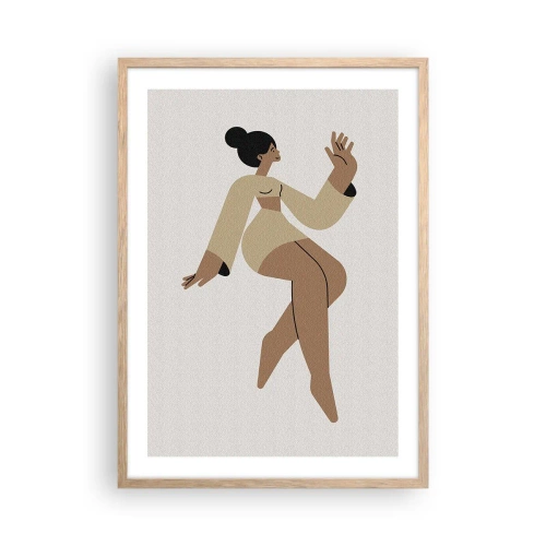 Plakat i ramme af lyst egetræ - Form af nåde - 50x70 cm