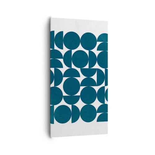 Lærredstryk - Billede på lærred - Cirkler og halvcirkler - 65x120 cm
