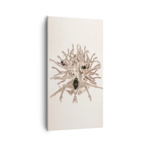 Lærredstryk - Billede på lærred - Blomstrende i dans - 55x100 cm