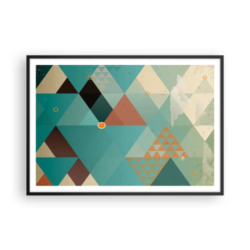 Plakat i sort ramme - Enhed af mangfoldighed, mangfoldighed af enhed - 100x70 cm