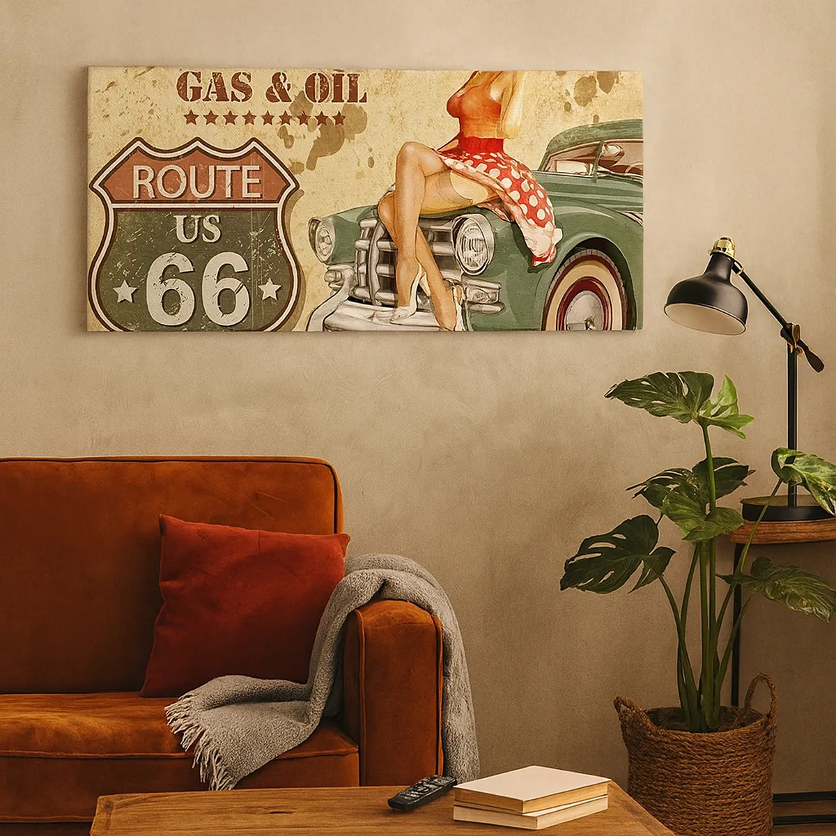 Lærredstryk - Billede på lærred - De glorværdige 1940'ere. - 30x30 cm