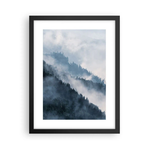 Plakat i sort ramme - Bjergenes mystik - 30x40 cm