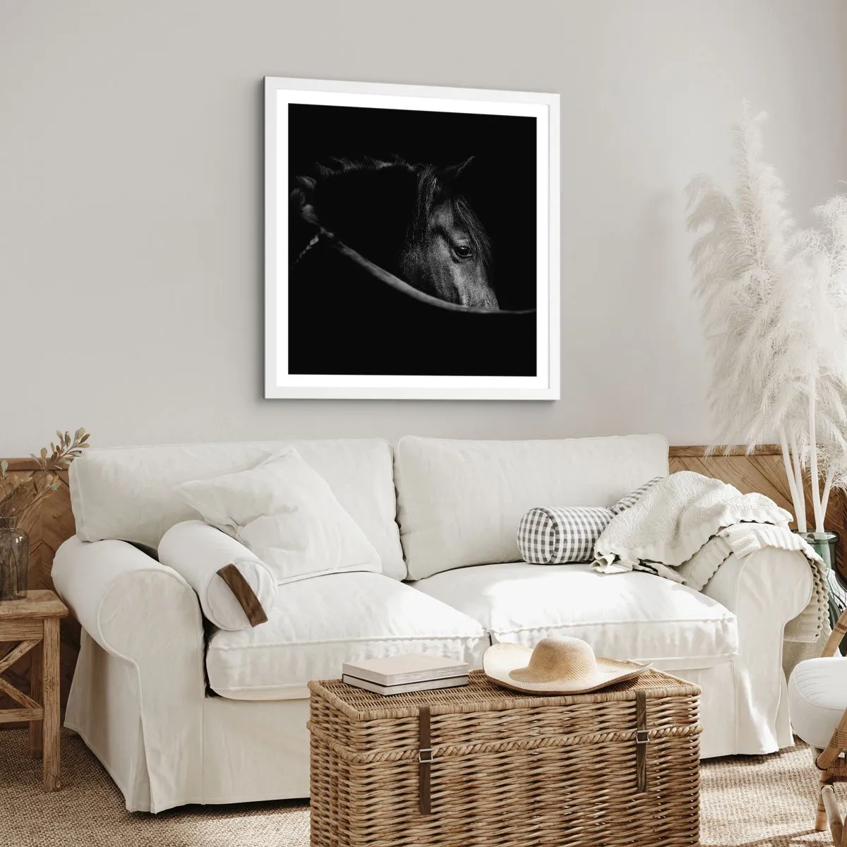 Plakat i hvid ramme - Sort prins - 30x30 cm