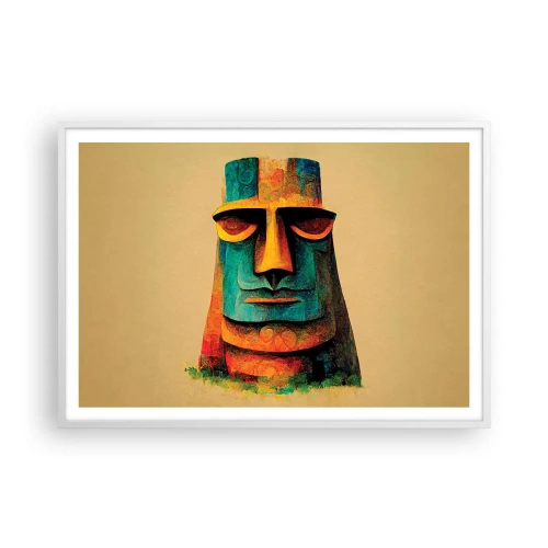 Plakat i hvid ramme - Statuarisk, men alligevel sympatisk - 100x70 cm