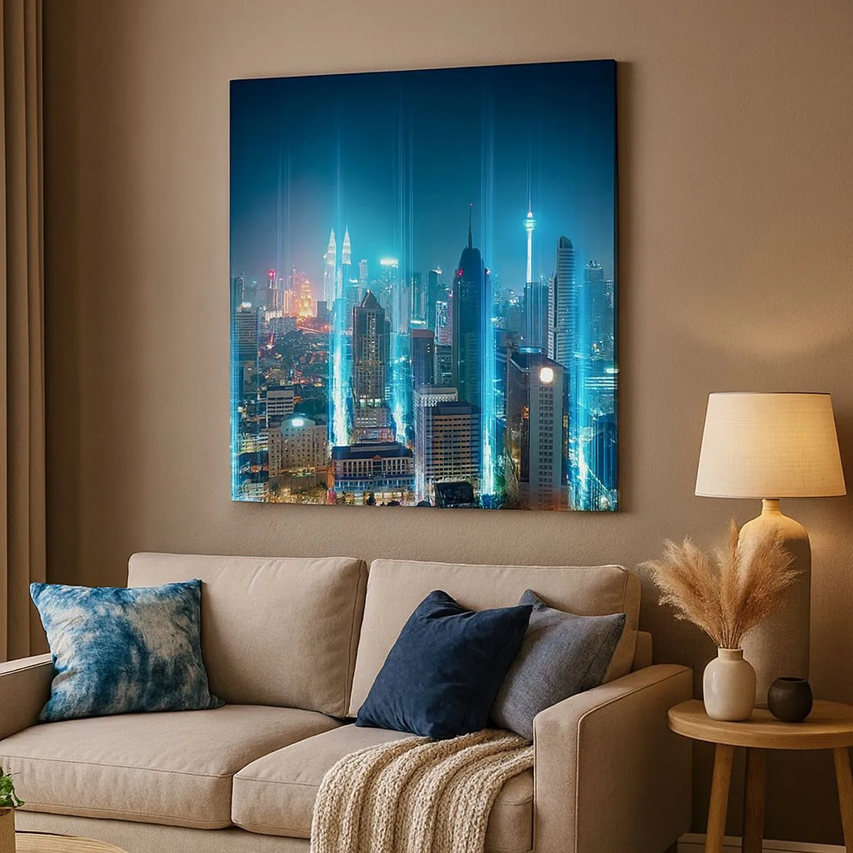 Lærredstryk - Billede på lærred - Berlin til himlen - 30x30 cm