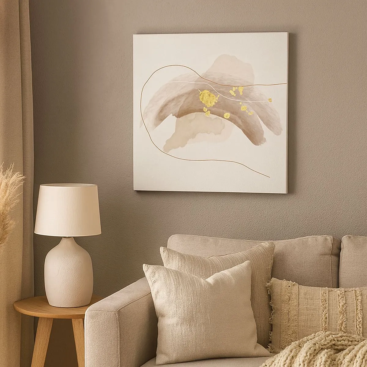 Lærredstryk - Billede på lærred - Mødt i rummet - 30x30 cm