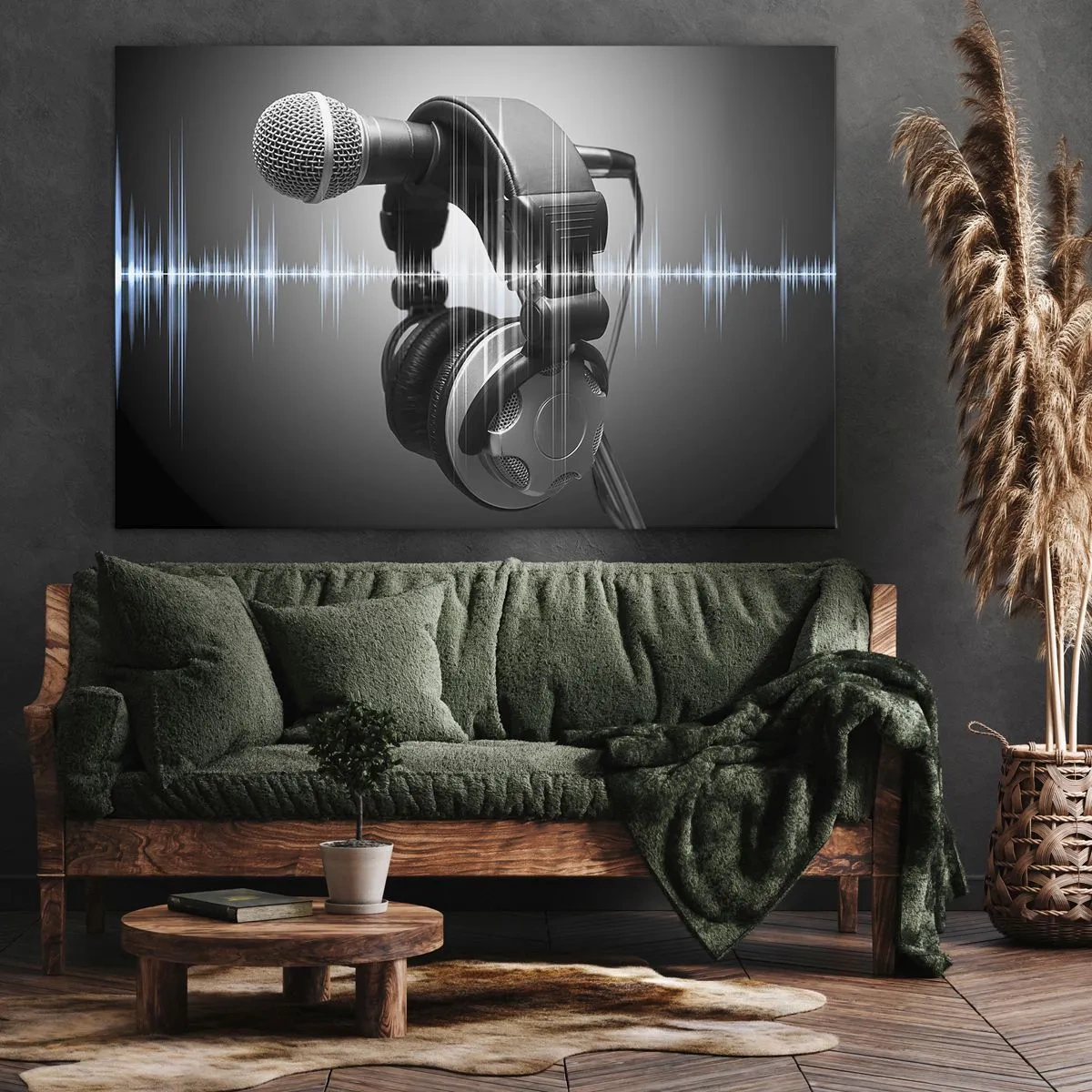 Lærredstryk - Billede på lærred - Man kan stadig høre sangen - 100x70 cm