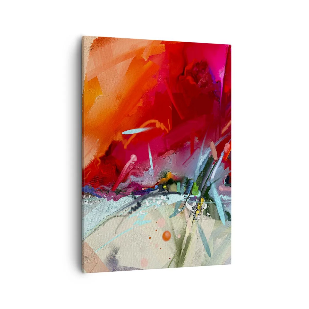 Lærredstryk - Billede på lærred - En eksplosion af lys og farver - 50x70 cm