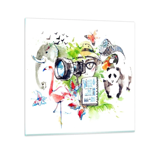 Billede på glas - Gennem en rejsendes linse - 70x70 cm