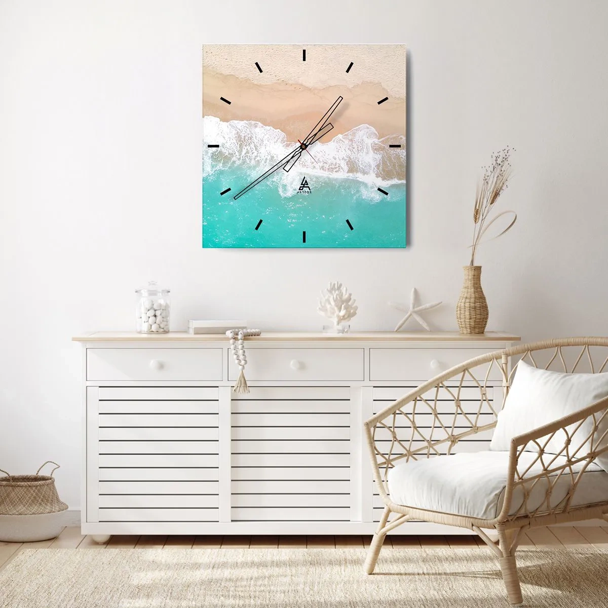 Vægur, Uret - Kærlig berøring - 40x40 cm