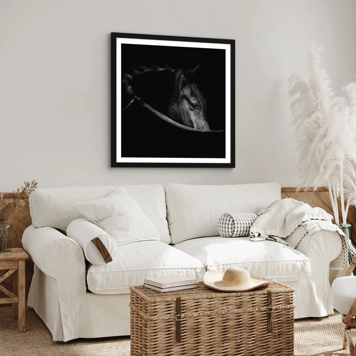 Plakat i sort ramme - Sort prins - 30x30 cm