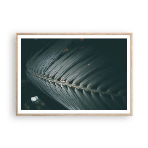 Plakat i ramme af lyst egetræ - Naturens præcision - 100x70 cm