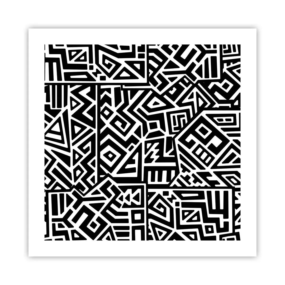Plakat - Præcolumbiansk sammensætning - 50x50 cm