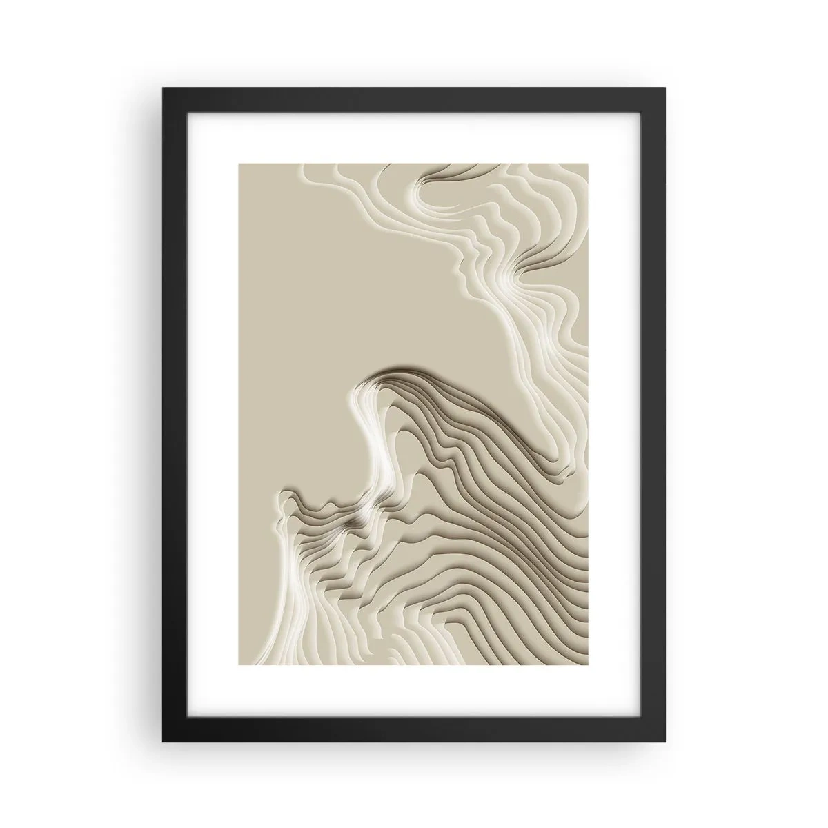 Plakat i sort ramme - Kunstens topografi - 30x40 cm