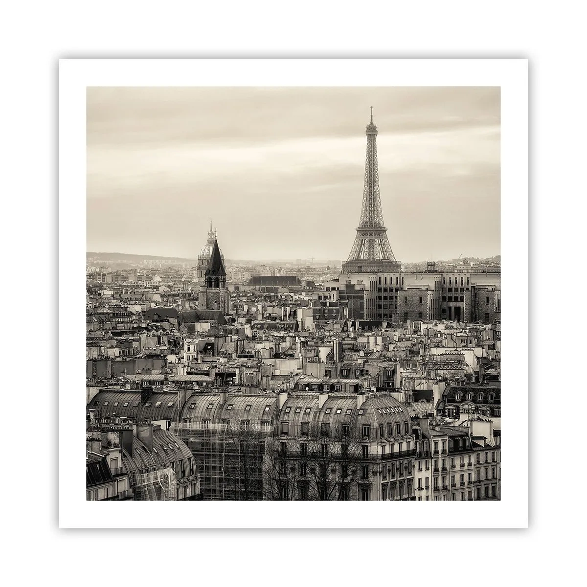 Plakat - Over Paris' hustage - 60x60 cm
