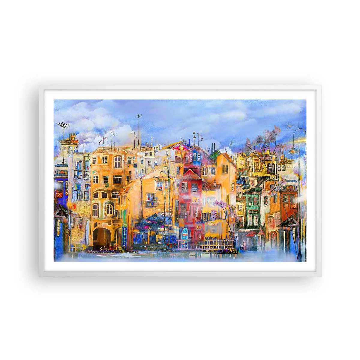 Plakat i hvid ramme - Vi er sammen - 91x61 cm