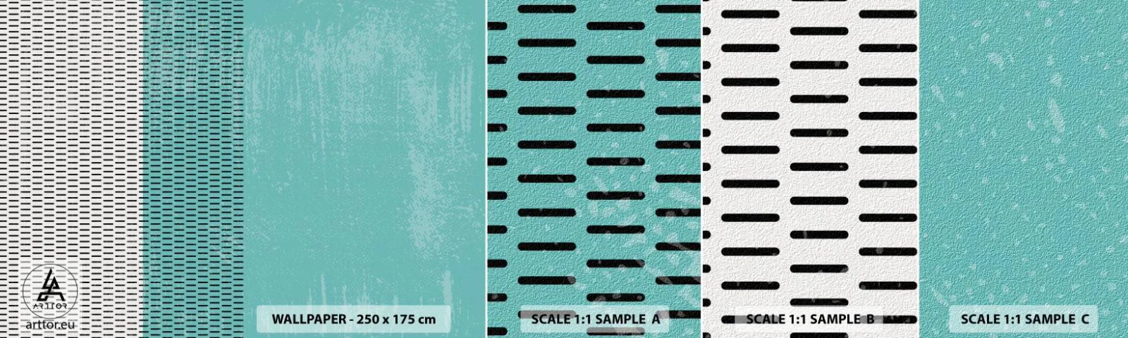 Prøve Fototapet Selvklæbende Deluxe Sticker - Balanceret sammensætning - Abstraktion, Grafik, Stykke - 100x30 cm