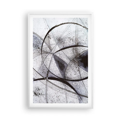 Plakat i hvid ramme - Futuristisk fantasi - 61x91 cm
