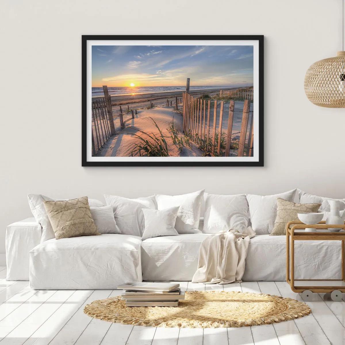 Plakat i sort ramme - Vindens blænding og skygge - 50x40 cm