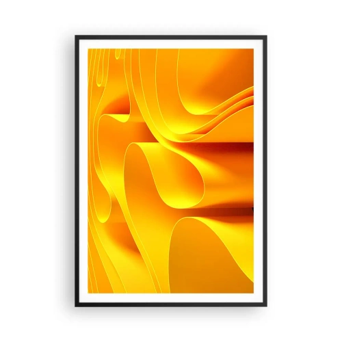 Plakat i sort ramme - Som solens bølger - 70x100 cm