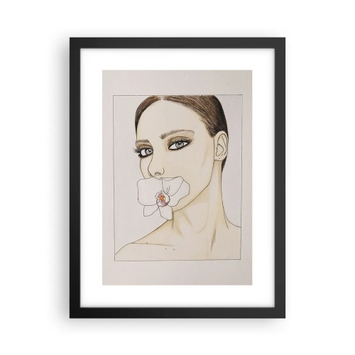 Plakat i sort ramme - Et symbol på elegance og skønhed - 30x40 cm