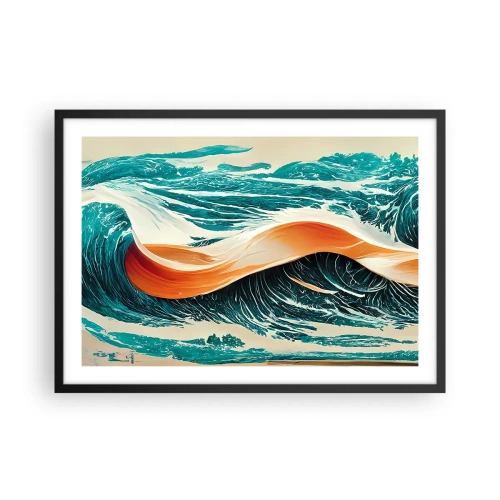 Plakat i sort ramme - Surferens drøm - 70x50 cm
