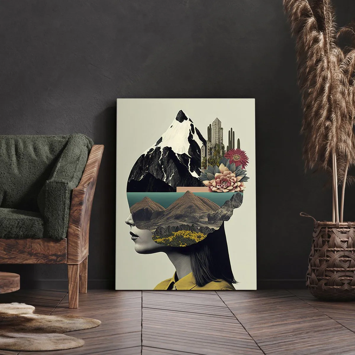 Lærredstryk - Billede på lærred - Kvinden - altid et mysterium - 50x70 cm