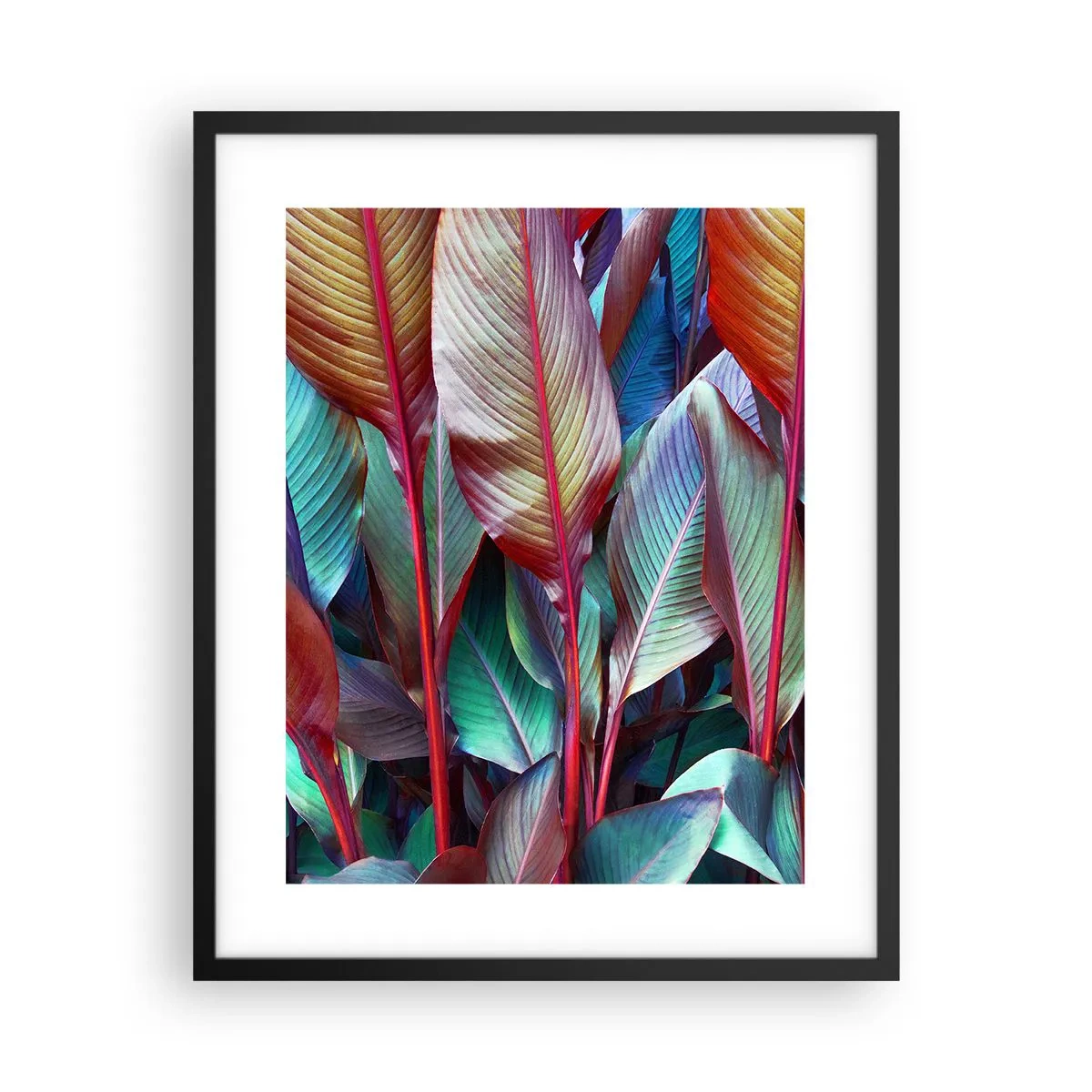 Plakat i sort ramme - Farverigt krat - 40x50 cm
