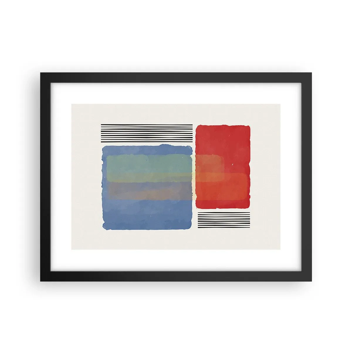 Plakat i sort ramme - Geometriens ånd og bogstav - 40x30 cm