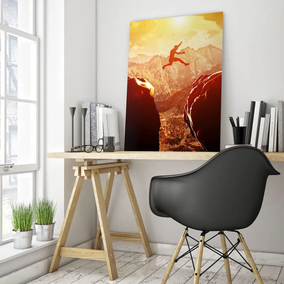 Billede på glas - Overskridelse af grænser - 50x70 cm