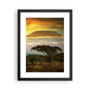 Plakat i sort ramme - En rejsendes drøm - 30x40 cm