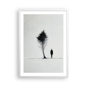 Plakat i hvid ramme - Vi vandrer alle - 50x70 cm